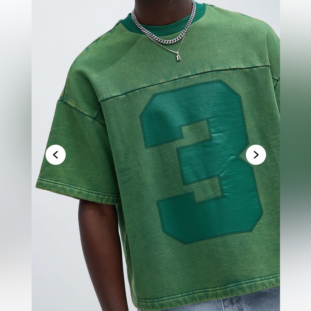 Fashion Nova Green Jersey Shirt